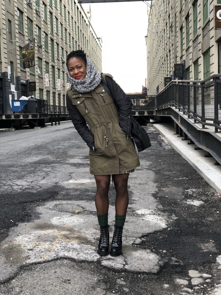 winter time style-military parka