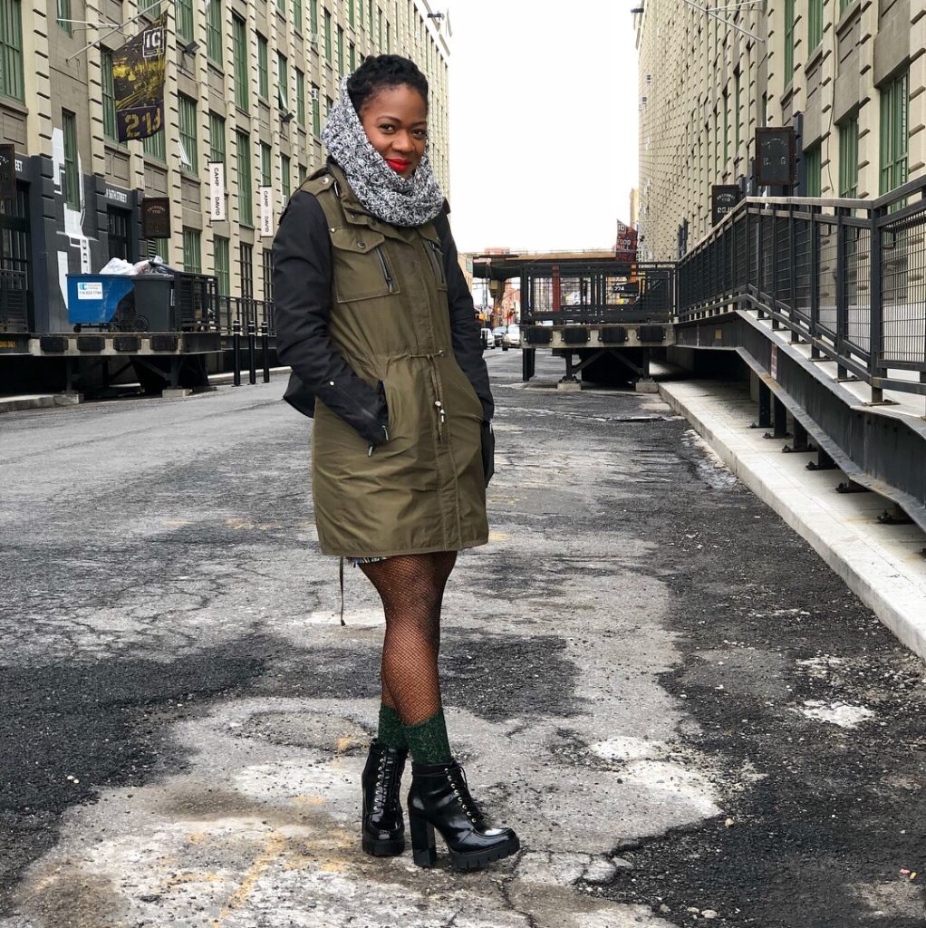 winter time style-military parka