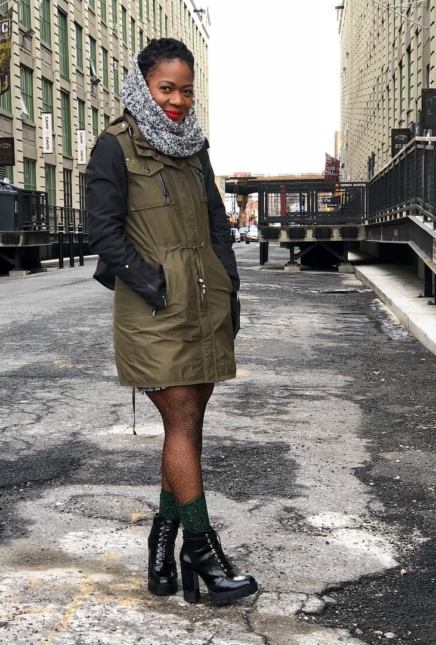 Winter Time Style (Military Parka + Laced Up Booties)